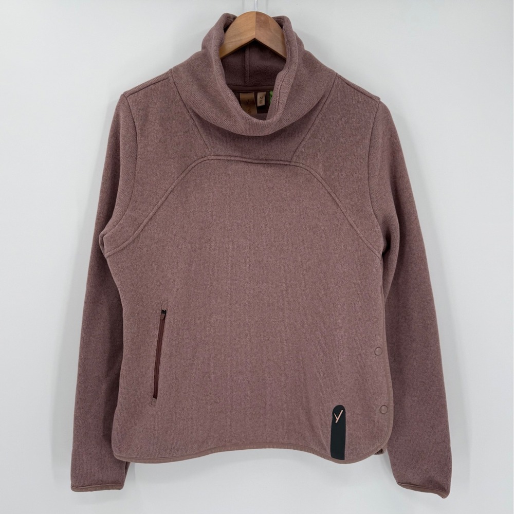 Indyeva 25th Hour Fleece Sweatshirt Pullover Mauve Pink Size Medium